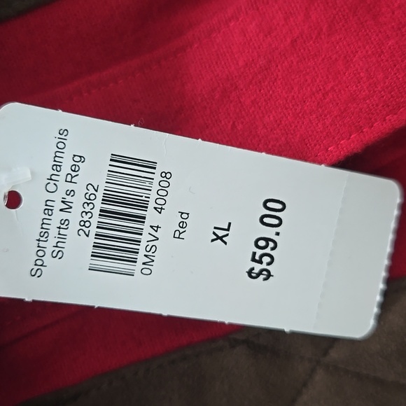 L.L. Bean Men's Red Sportsman Button Up Chamois Shirt With Elbow Patches XL - Picture 5 of 6